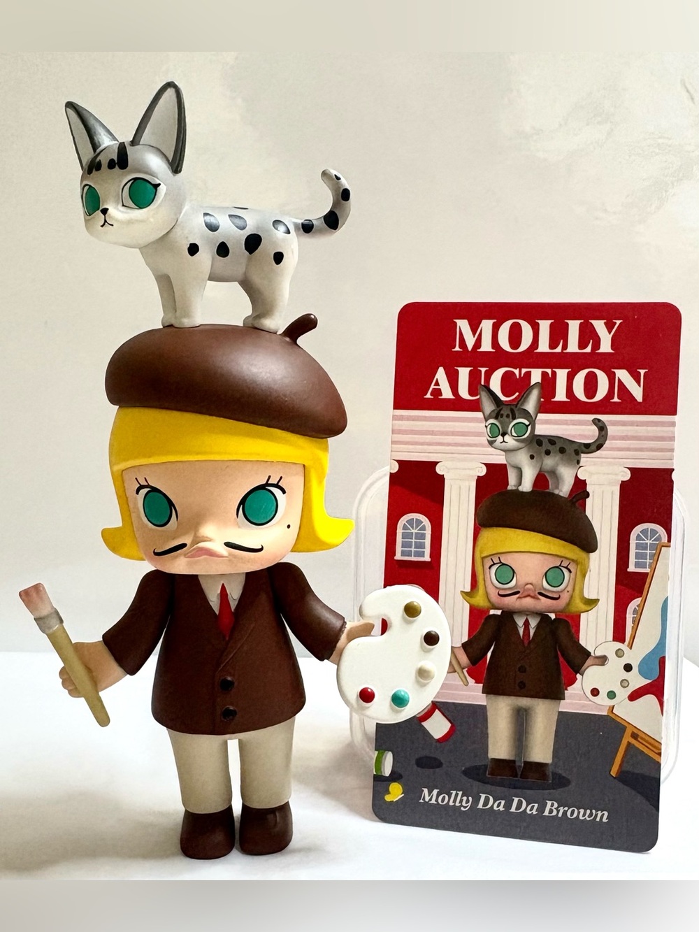 POP MART MOLLY Auction -Molly Da Da Brown (as Salvador Dali) | Discontinued